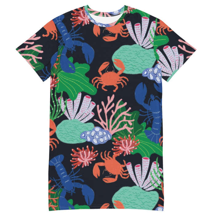 Suki McMaster - Limited Edition T-Shirt Dress - Crustaceans (Print To Order)