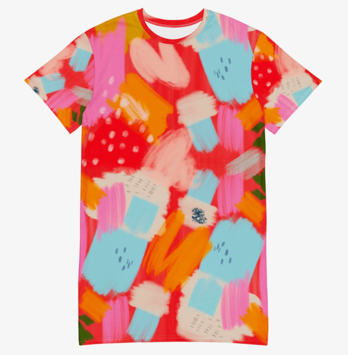 Suki McMaster - Limited Edition T-Shirt Dress - Abstract - Print To Order