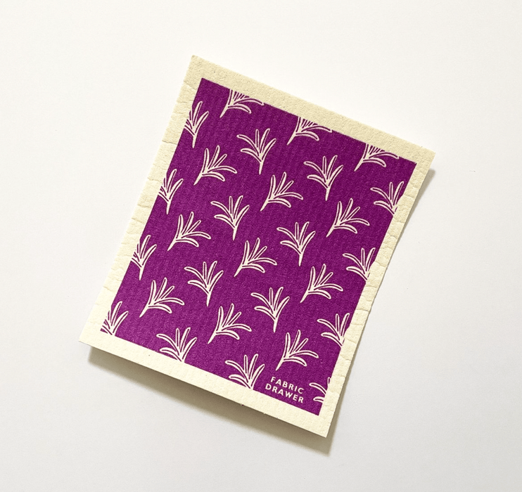 Fabric Drawer - Dish Cloth: Foliage Purple