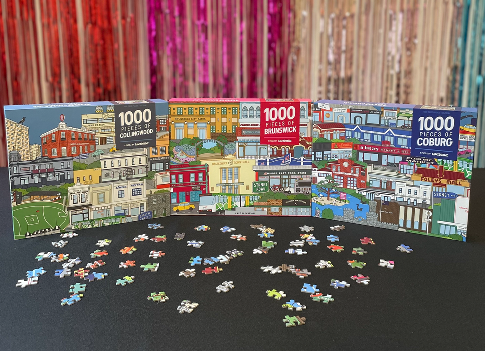 1000 Pieces Victoria Suburb Puzzles by Lawzdrawz