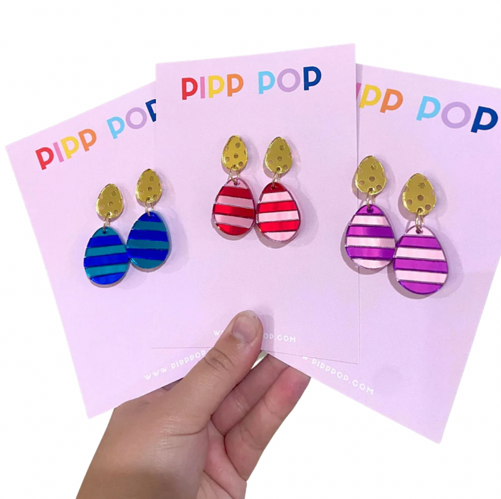 Earrings - Easter Egg Dangles by Pipp Pop