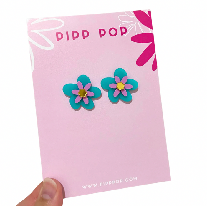 Earrings - Jessie Flower Studs by Pipp Pop