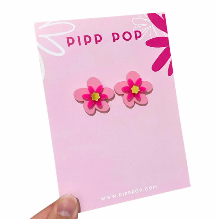 Earrings - Jessie Flower Studs by Pipp Pop