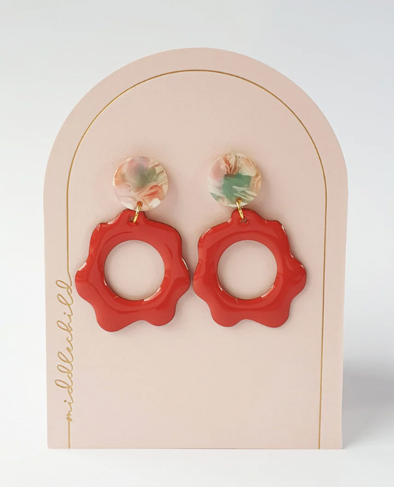 Earrings - Floret | Coral by Middle Child