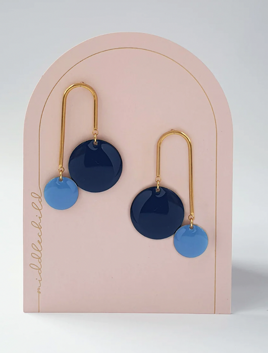 Earrings - Bubbles | Navy by Middle Child