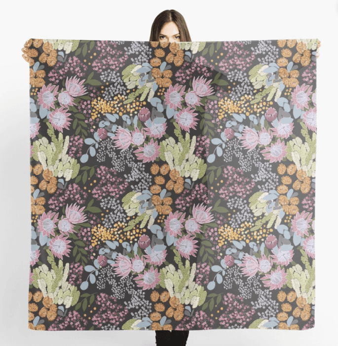 Extra Large Scarf - Australian Floral by Suki McMaster