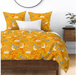Orange Autumn Bunny Floral Design - Melbourne Artist Suki McMaster Fabric Collection