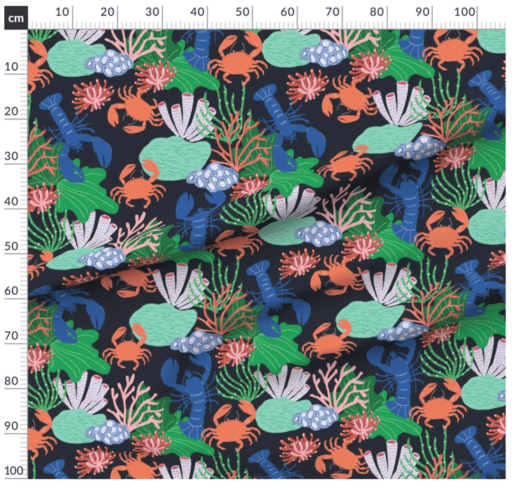 crustaceans design Suki McMaster Melbourne Design Fabric Collection
