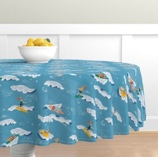 Surfing and Tides Suki McMaster Melbourne Design Fabric Collection