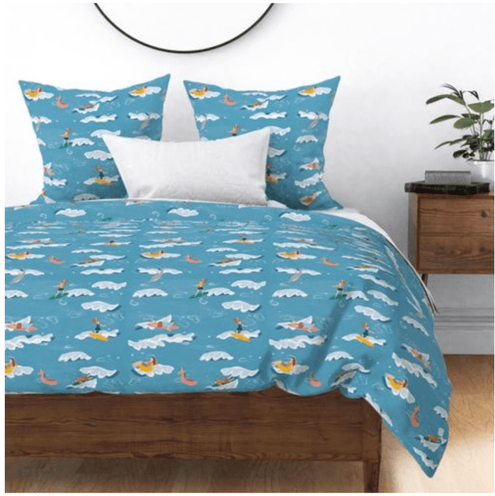 Surfing and Tides Suki McMaster Melbourne Design Fabric Collection