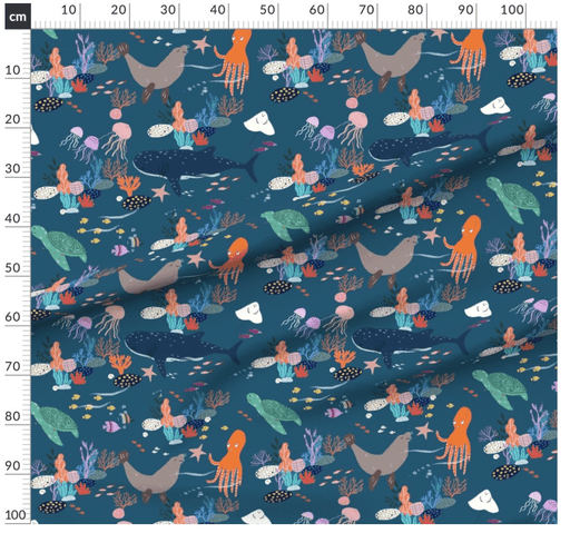Under The Ocean Design - Suki McMaster Fabric Collection Melbourne Design