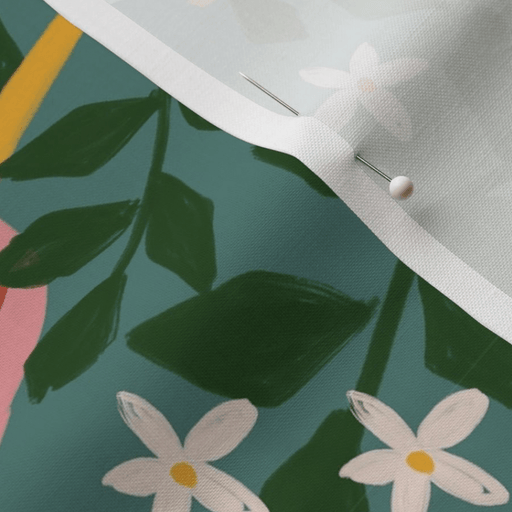 Banksia Green - Suki McMaster Fabric Collection Melbourne Desgin