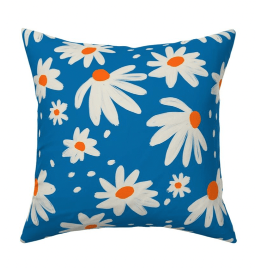 Blue Daisy Cushion - Suki McMaster Melbourne Design Australian Made
