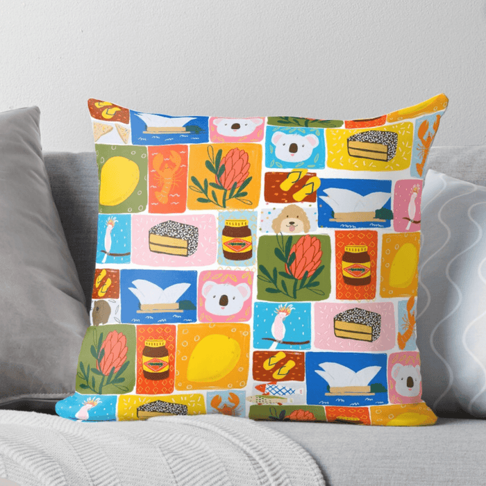 Cushion Cover - Aussie Icons by Suki McMaster