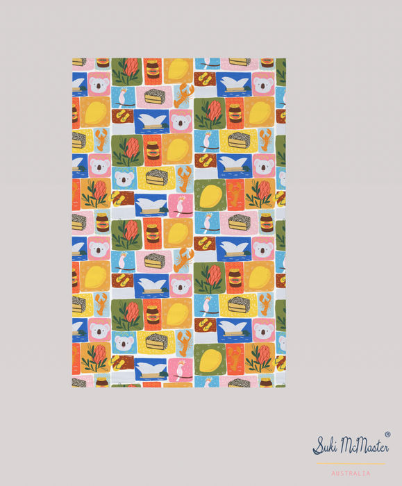 Kitchen Tea Towel - Aussie Icons by Suki McMaster