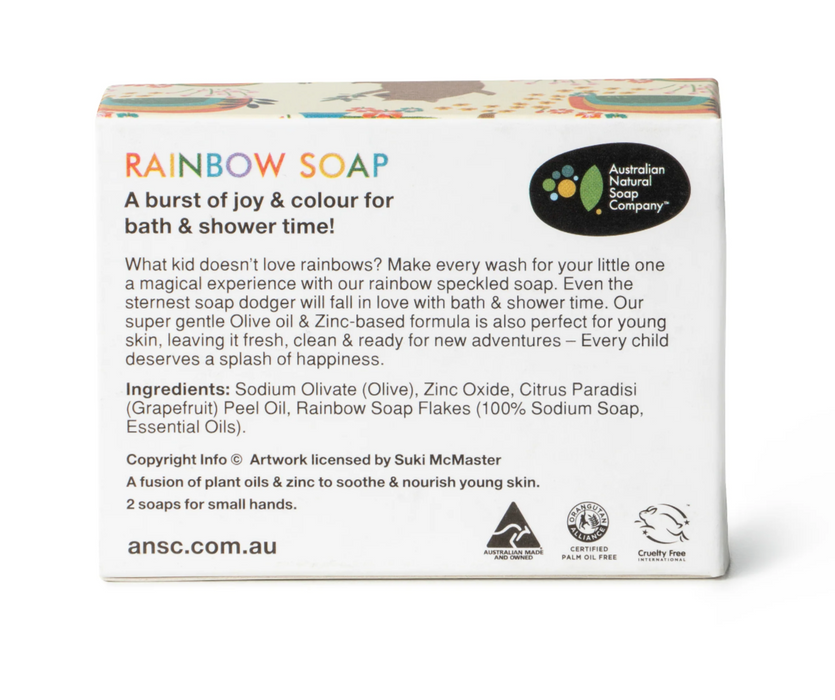 Rainbow Soap for Kids by Australian Natural Soap Company x Suki McMaster