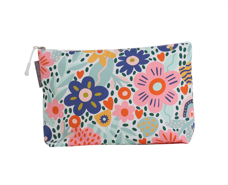 Large Cosmetic Bag - Garden Love (Cotton) by Annabel Trends
