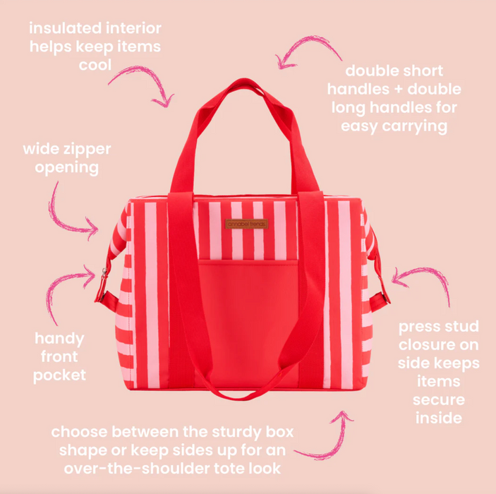 Picnic Cooler Bag - Red Stripe (Box) by Annabel Trends