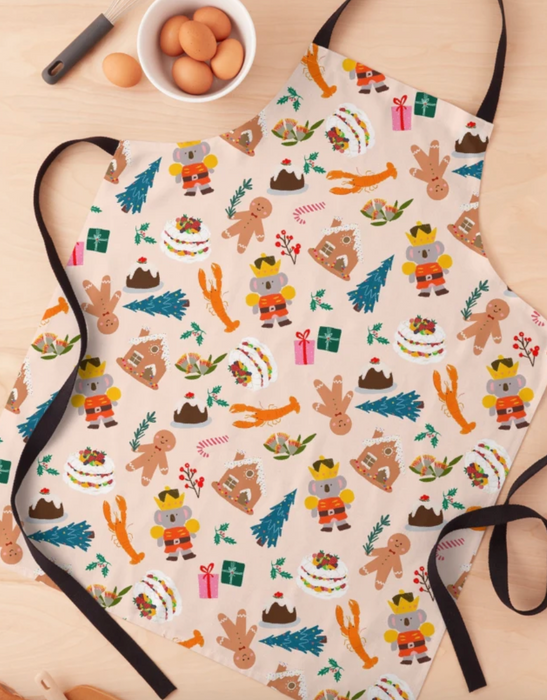 Adult Apron - Aussie Christmas Koala Nutcracker by Suki McMaster