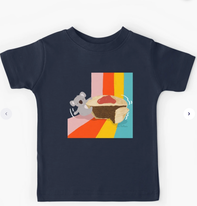 Australia Iconic Meat Pies Kids T-Shirt by Suki McMaster