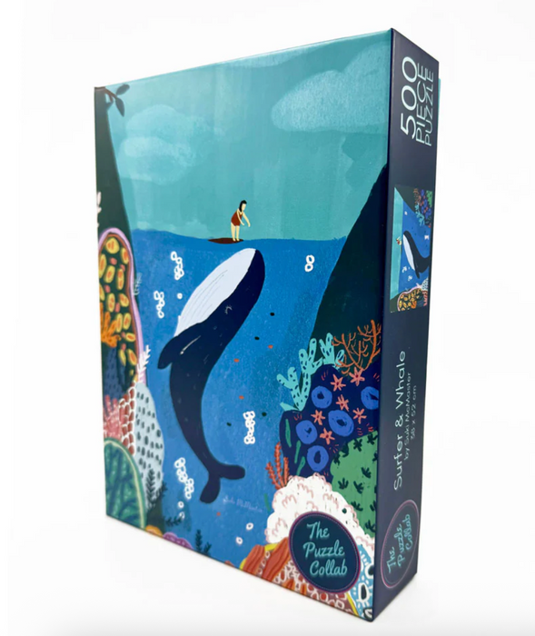 Surfer and Whale — Jigsaw Puzzle 500 pieces | Art by Suki McMaster × The Puzzle Collab