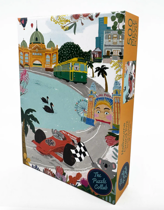 Melbourne Grand Prix — Jigsaw Puzzle 500 pieces | Art by Suki McMaster × The Puzzle Collab