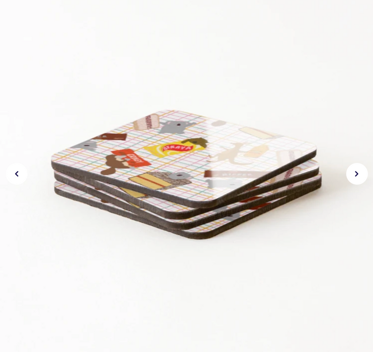 Munchy Aussie Snacks Coaster by Suki McMaster