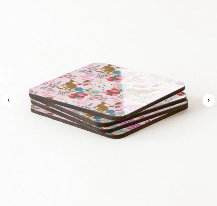 Pink Kangaroo and Australian Floral Coaster by Suki McMaster (Copy)