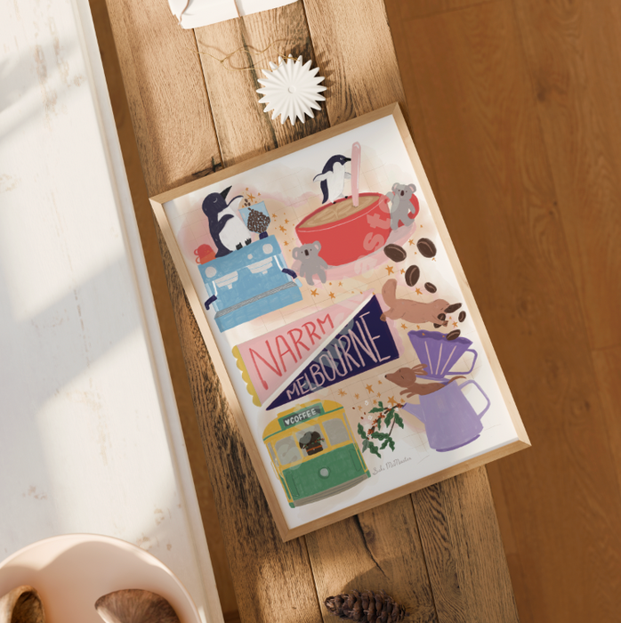 Australian Wall Art Print - Melbourne Coffee by Suki McMaster