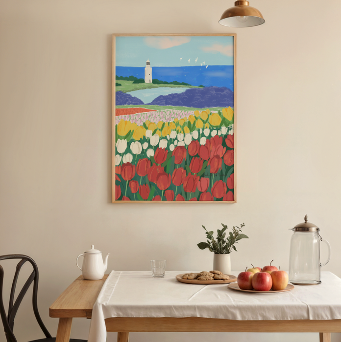 Australian Landscape Wall Art Print - Tasmania Tulip Festival by Suki McMaster