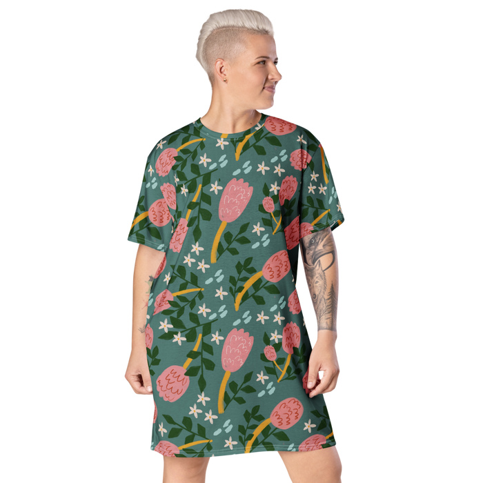 Suki McMaster - Limited Edition T-Shirt Dress - Banksia - Print To Order