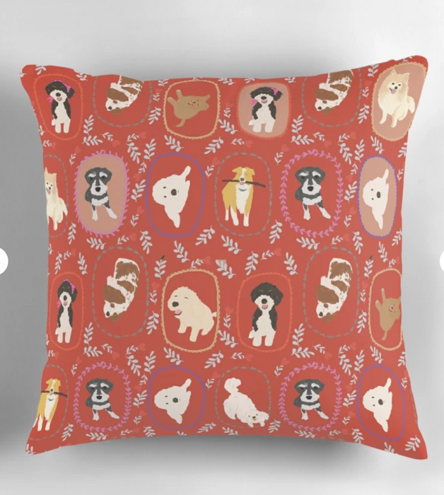 Cushion Cover - My Dog Is My Valentine by Suki McMaster