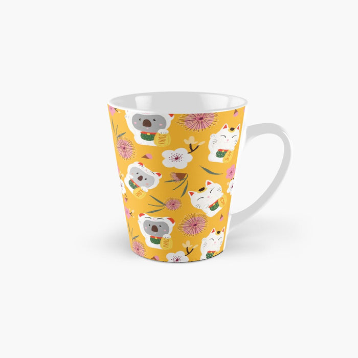 Ceramic Mug - Japanese Lucky Cat and Koala  by Suki McMaster