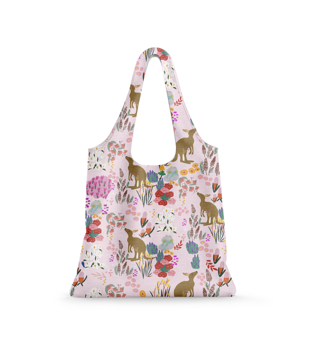 Reusable Shopping Bag - Pink Kangaroo by Suki McMaster