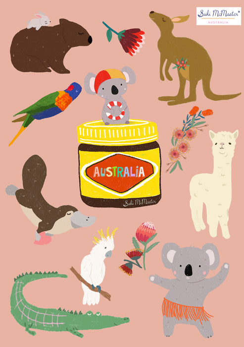 All About Australia Stickers Sheet by Suki McMaster