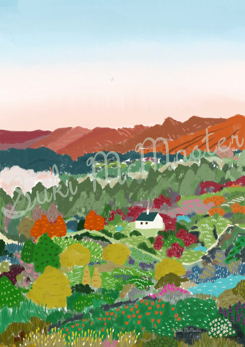 Australian Landscape Wall Art Print - Adelaide Hill by Suki McMaster
