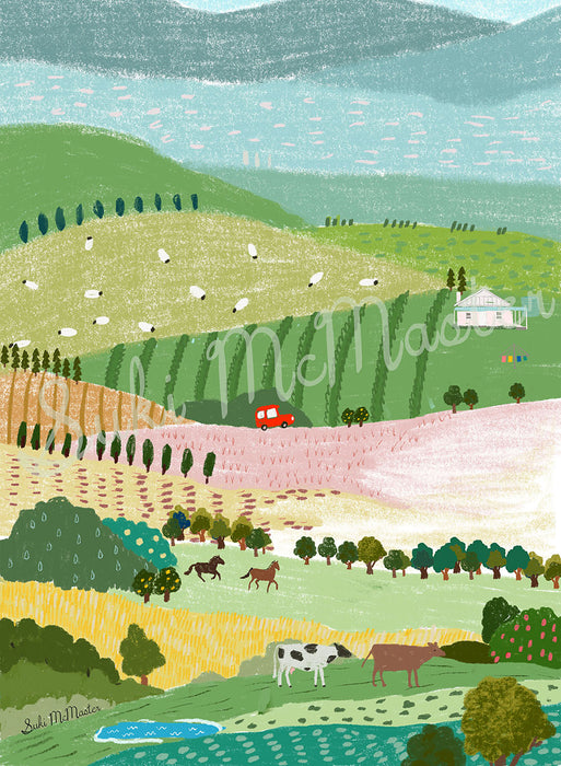 Australian Landscape Wall Art Print - Country by Suki McMaster