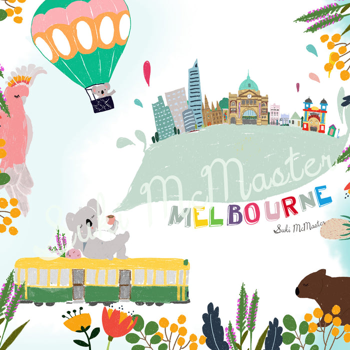 City Wall Art Print - Melbourne Icons by Suki McMaster