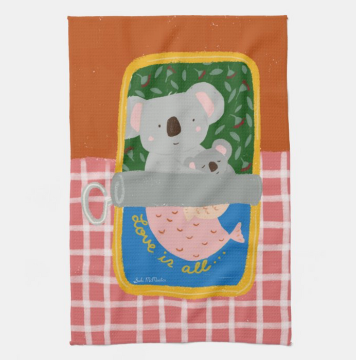 Kitchen Tea Towel - Koala Sardine by Suki McMaster (COMING SOON)