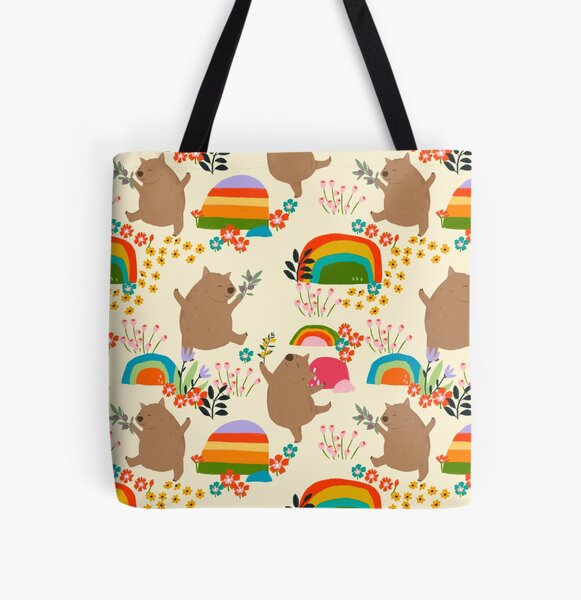 Tote Bag - Rainbow Wombat by Suki McMaster