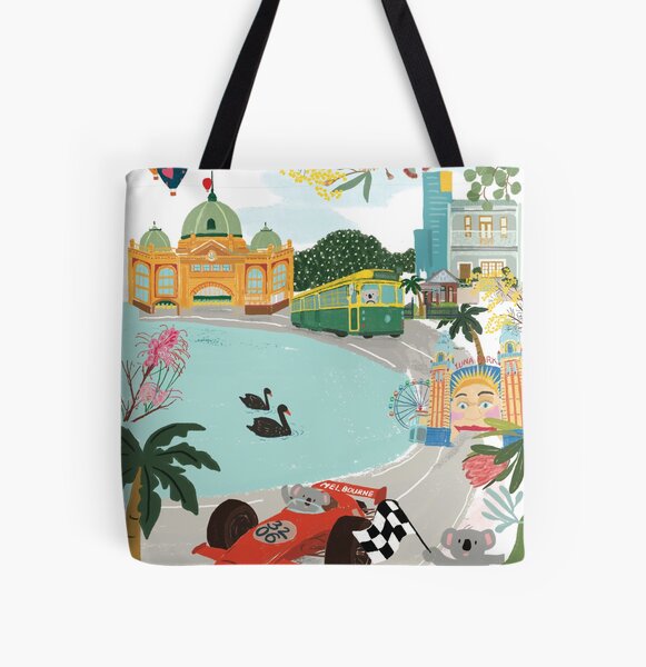 Tote Bag - Melbourne Icons Grand Prix by Suki McMaster