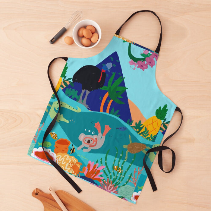 Adult Apron - Queensland Icons by Suki McMaster