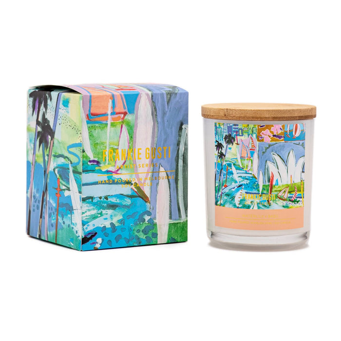 Soy Candle - Waterlily & Basil (Artist Series) by Frankie Gusti