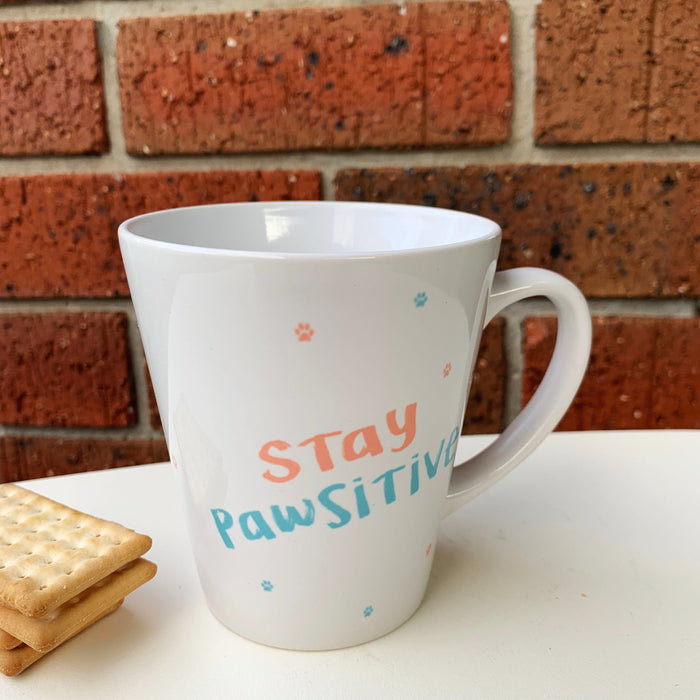 Suki McMaster Coffee Mug - Cat and Bird - Stay Pawsitive