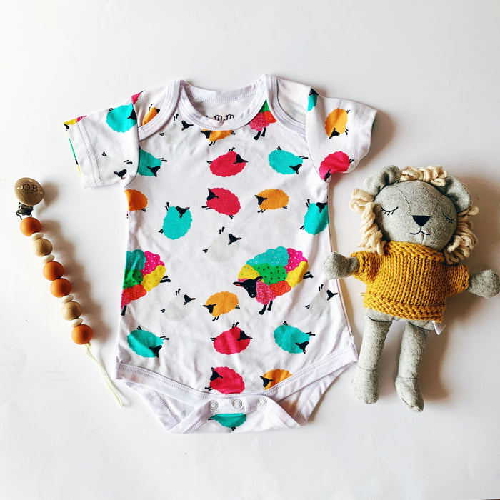 Bamboo Baby Onesie Romper - Candy Sheep by Suki McMaster