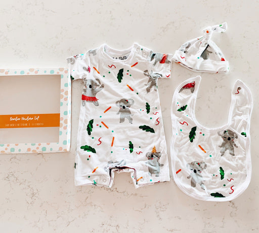 Suki McMaster Melbourne Design Newborn Gift Set koala Bodysuit
