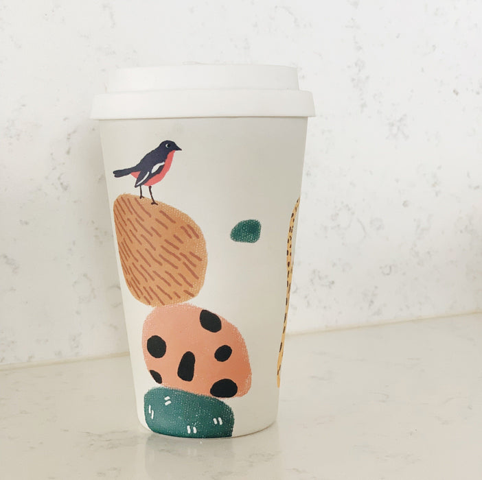 Bamboo Reusable Cup - Leopard by Suki McMaster