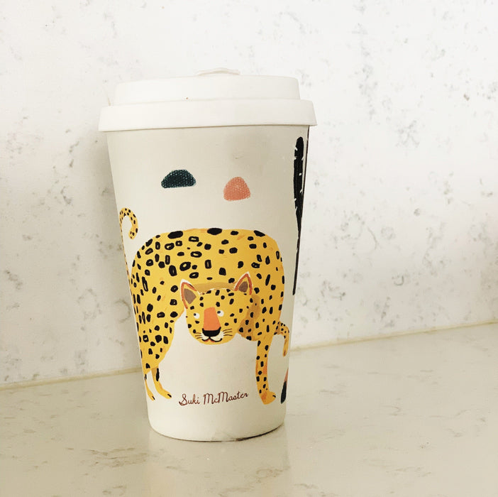 Bamboo Reusable Cup - Leopard by Suki McMaster
