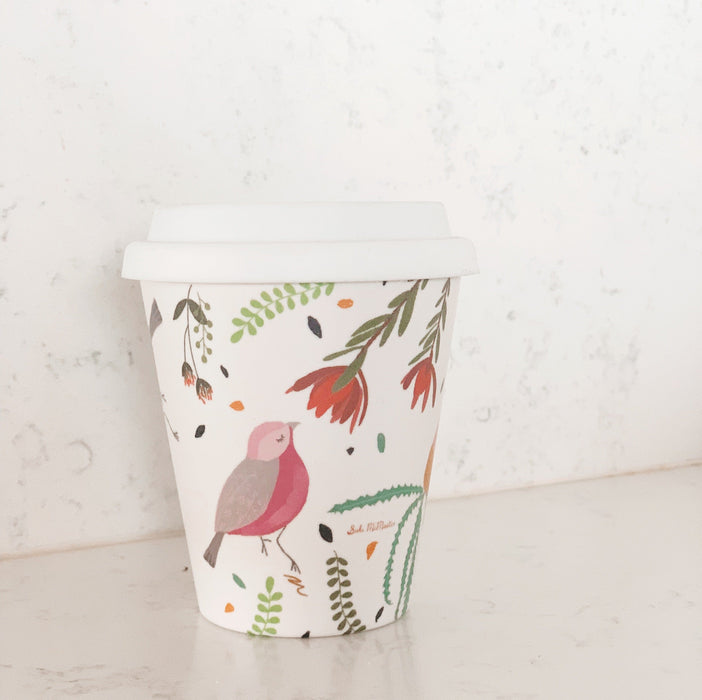 Bamboo Reusable Cup - Georgie the Galah by Suki McMaster