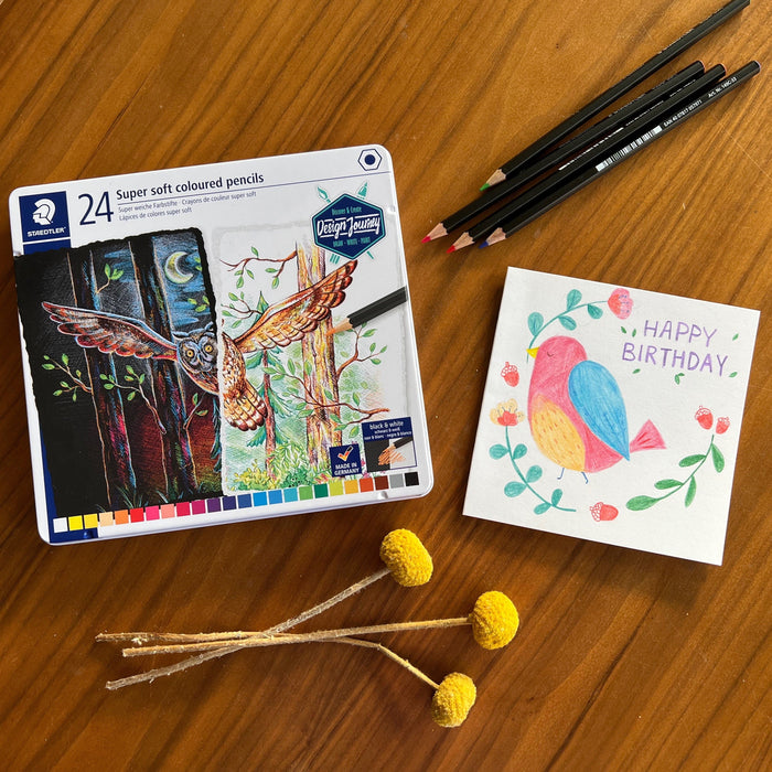 Staedtler X Suki McMaster - Birthday Card Tutorial With Free Download Template